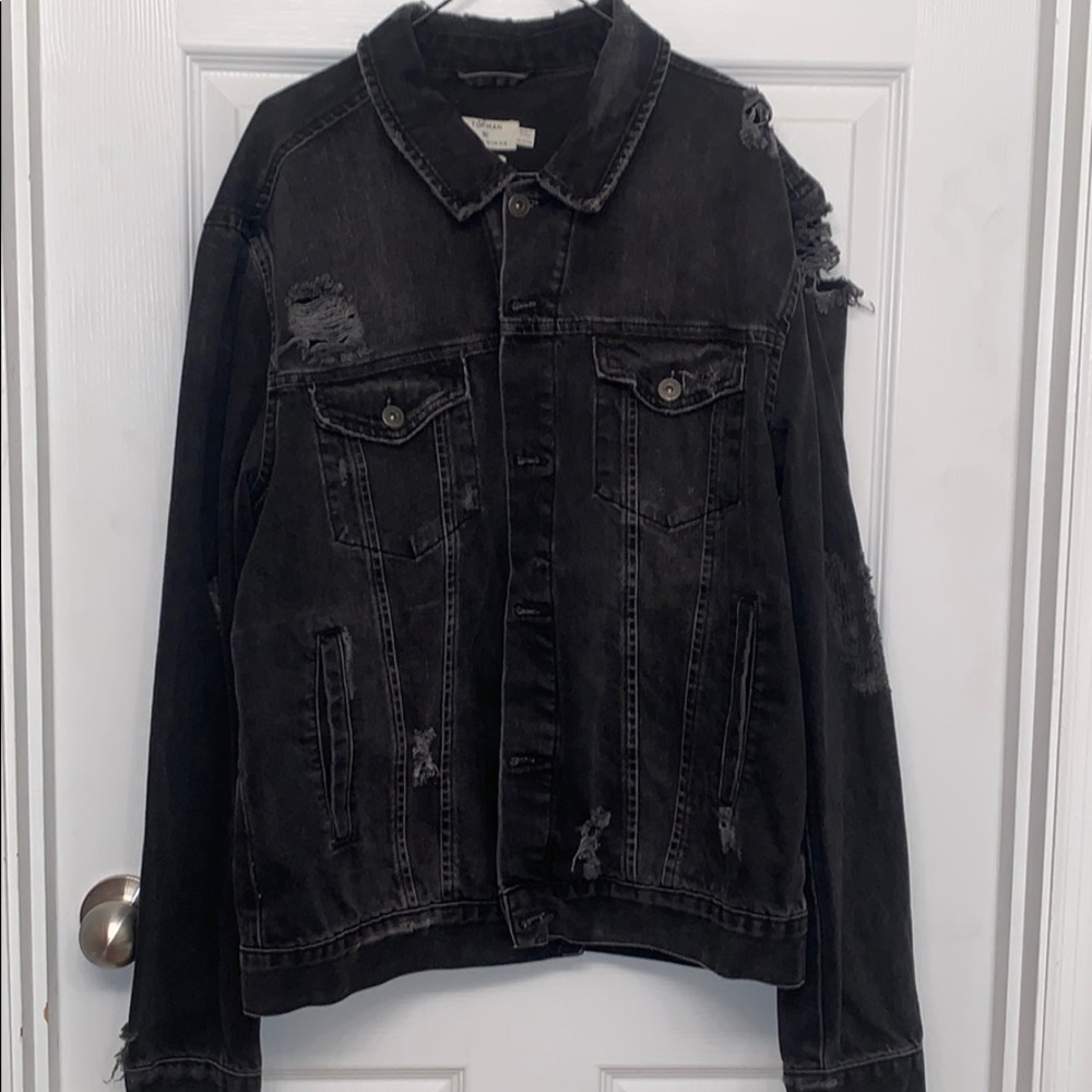 Topman Black Jean Jacket